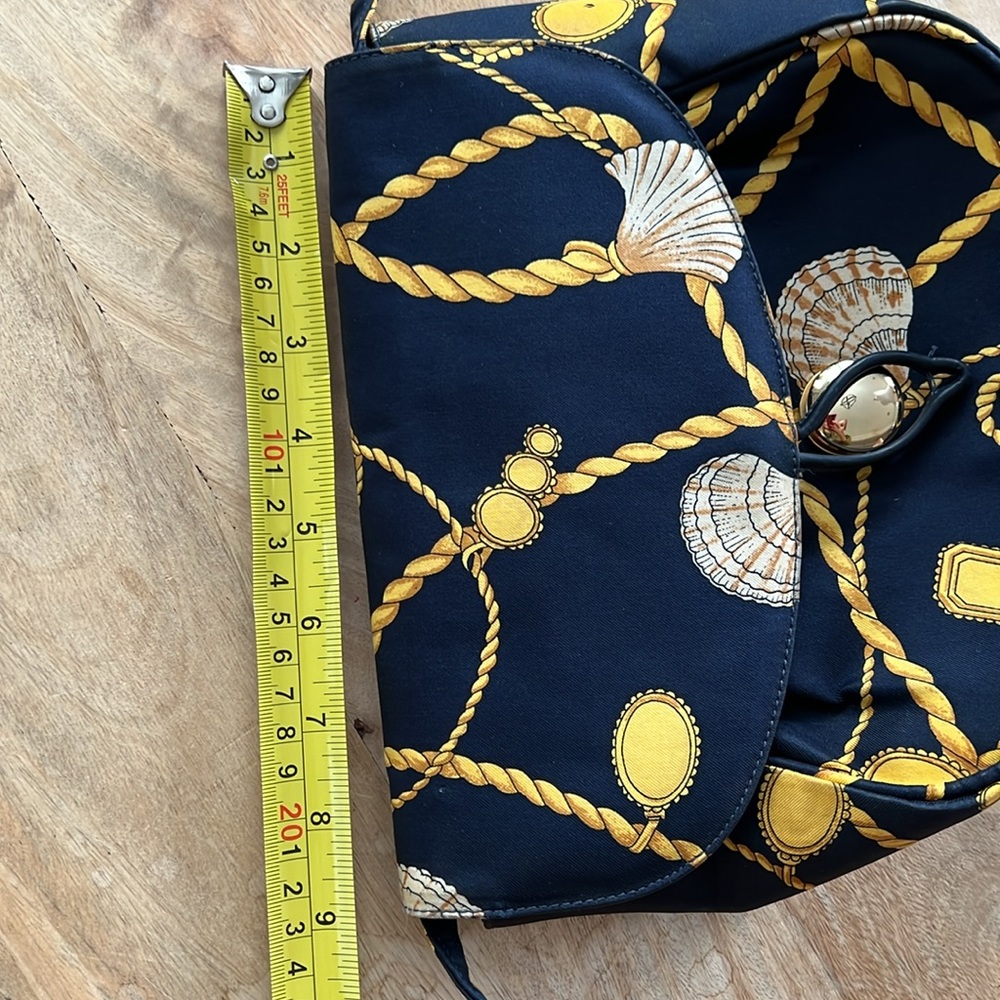 Stuart Weitzman Navy and Gold Crossbody Bag - Picture 8 of 11